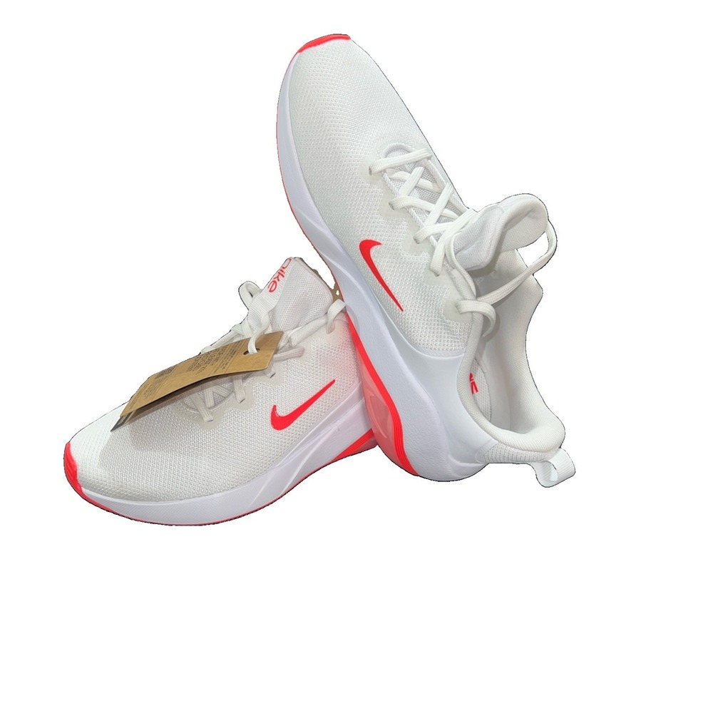 31N27/Nike Air Zoom  White Red Lace Up Low Top Men's Mesh Athletic Sneakers